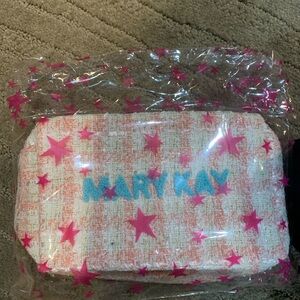 Mary Kay Pink & Turquoise cosmetics Bag embroidered